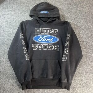 King Tut Hoodie Mens Large Black Pullover Fleece Ford Built Tough Logo Graphic
